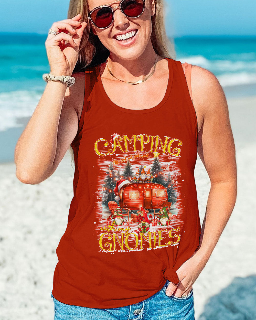 CAMPING WITH MY GNOMIES CHRISTMAS ALL OVER PRINT - TY0909231