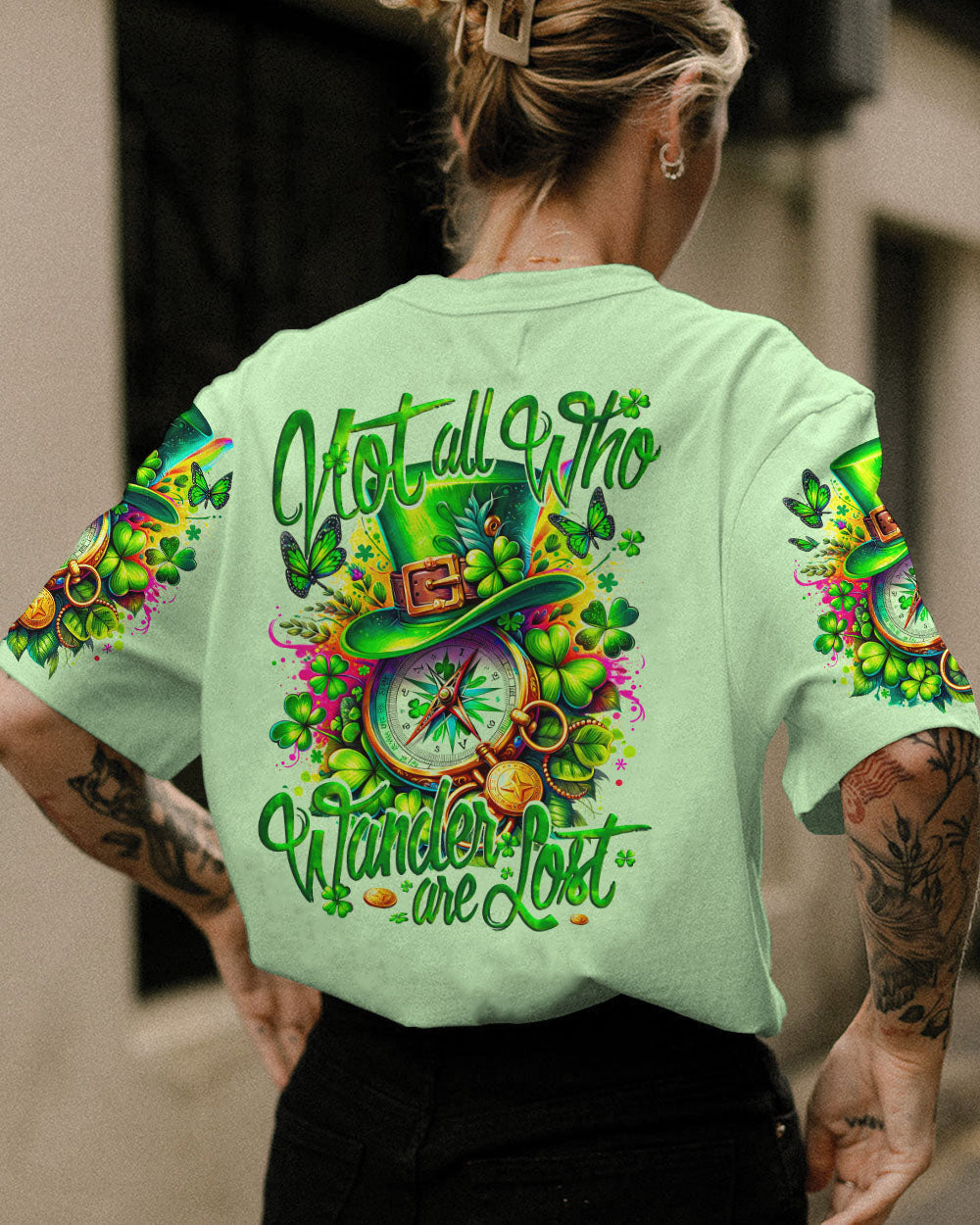 NOT ALL WHO WANDER ARE LOST PATRICK'S DAY ALL OVER PRINT - TY1601241