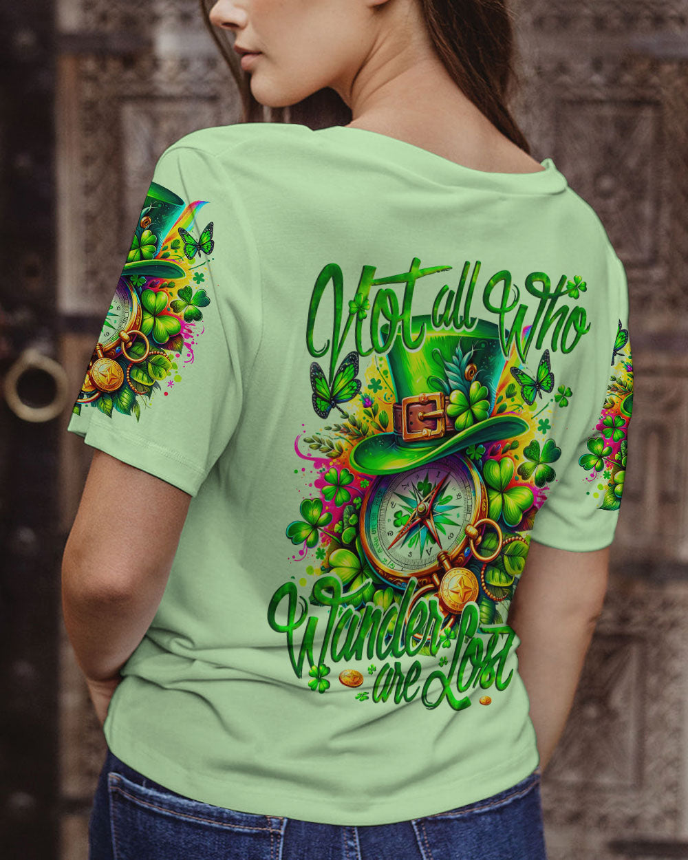 NOT ALL WHO WANDER ARE LOST PATRICK'S DAY ALL OVER PRINT - TY1601241