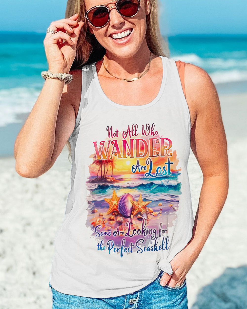 NOT ALL WHO WANDER ARE LOST SEASHELL ALL OVER PRINT - TY2709233