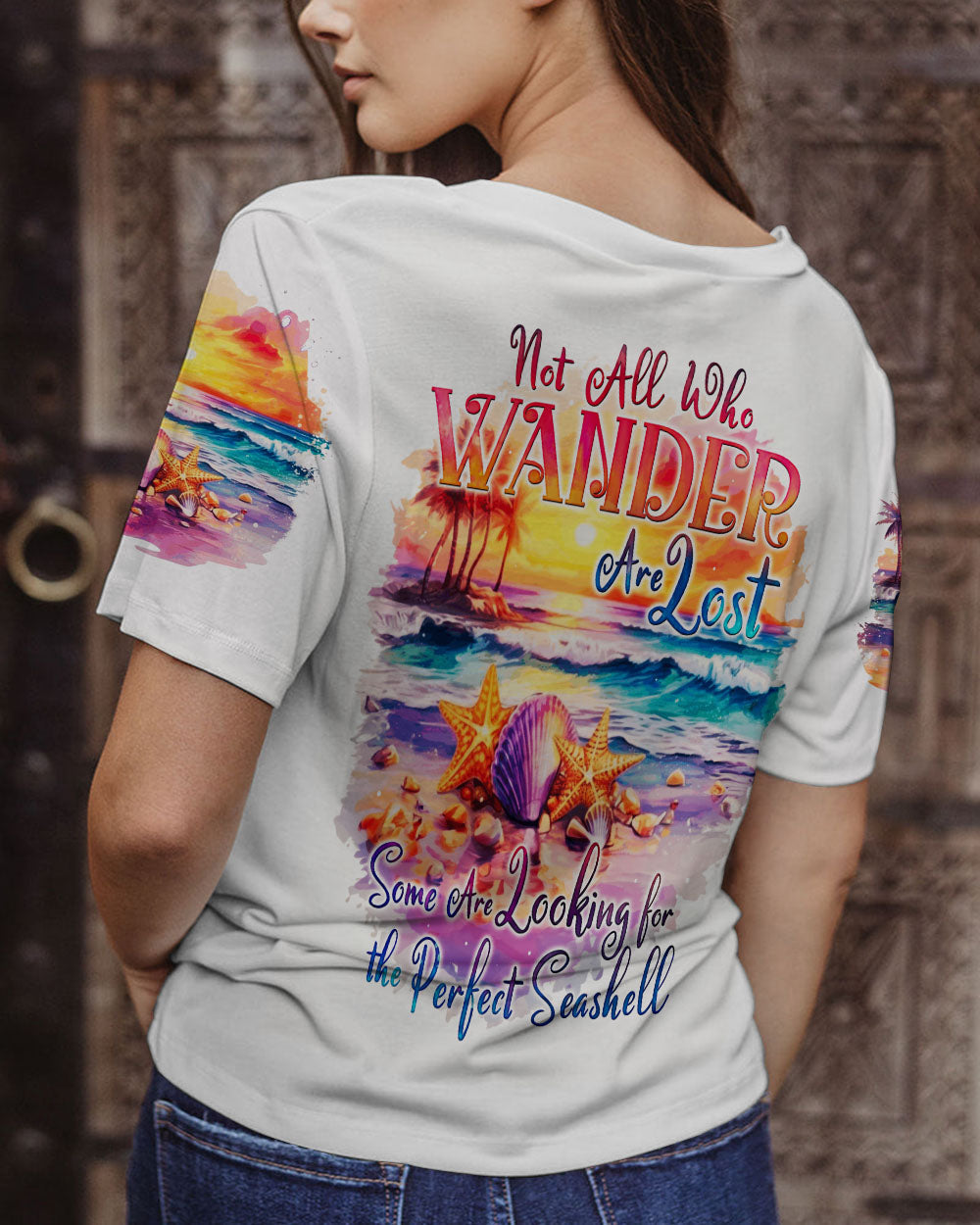NOT ALL WHO WANDER ARE LOST SEASHELL ALL OVER PRINT - TY2709233