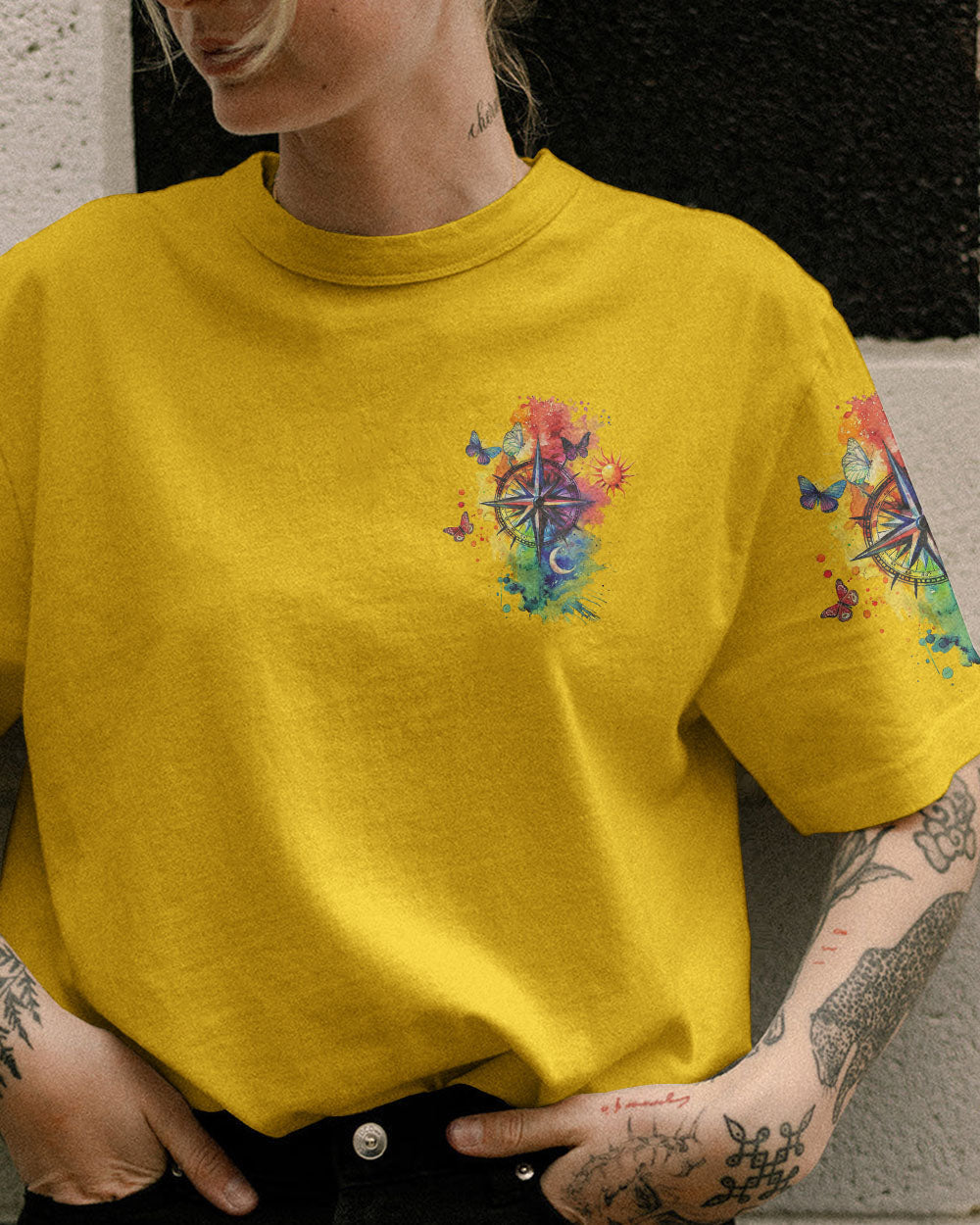 NOT ALL WHO WANDER ARE LOST COMPASS ALL OVER PRINT - TYHI0803241