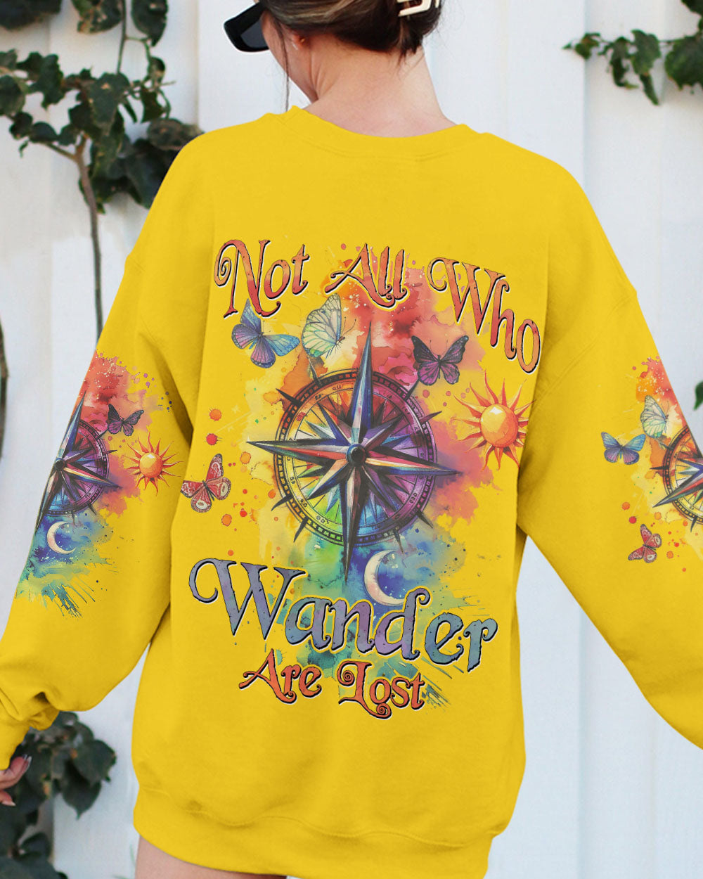 NOT ALL WHO WANDER ARE LOST COMPASS ALL OVER PRINT - TYHI0803241