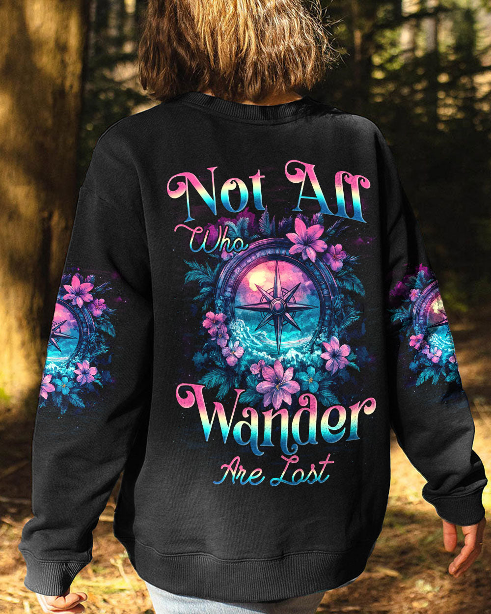 NOT ALL WHO WANDER ARE LOST COMPASS ALL OVER PRINT - TYQY0212242