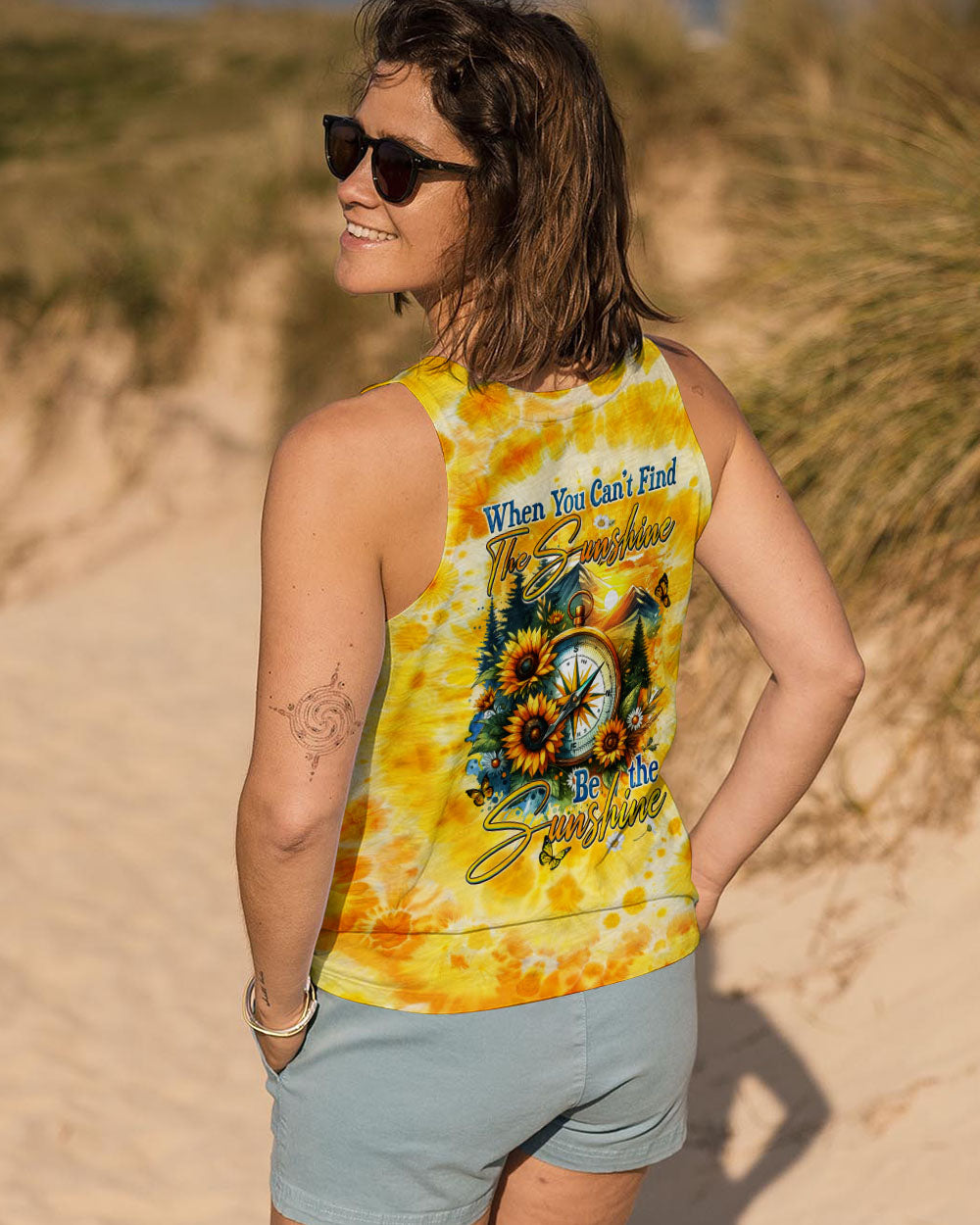 BE THE SUNSHINE COMPASS TIE DYE ALL OVER PRINT - TYQY1901243