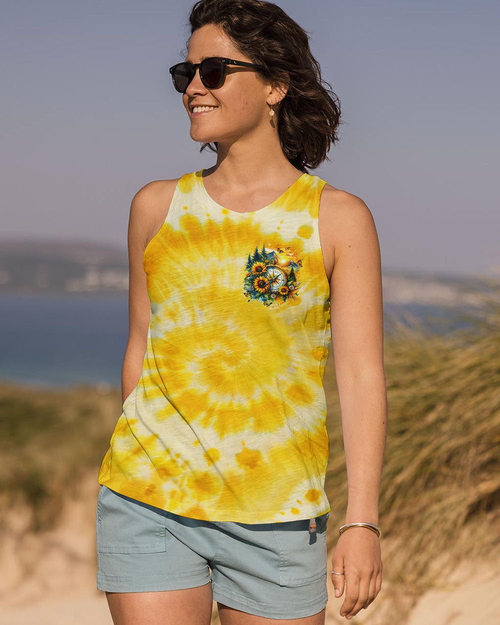 BE THE SUNSHINE COMPASS TIE DYE ALL OVER PRINT - TYQY1901243