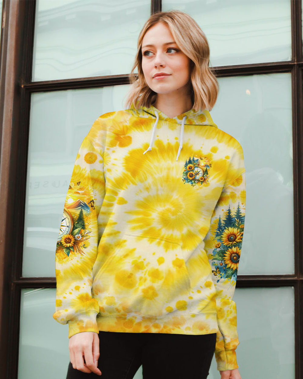 BE THE SUNSHINE COMPASS TIE DYE ALL OVER PRINT - TYQY1901243