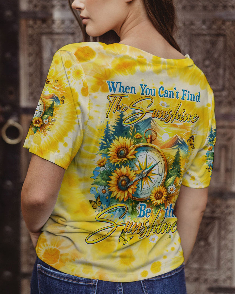 BE THE SUNSHINE COMPASS TIE DYE ALL OVER PRINT - TYQY1901243