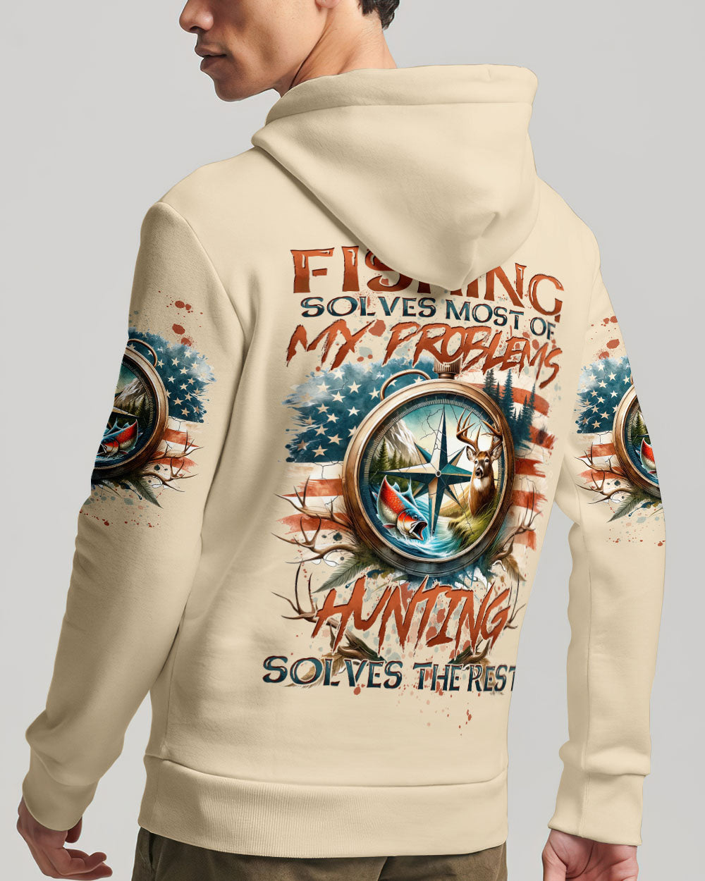 FISHING SOLVES MOST OF MY PROBLEMS ALL OVER PRINT - TYTD0205245