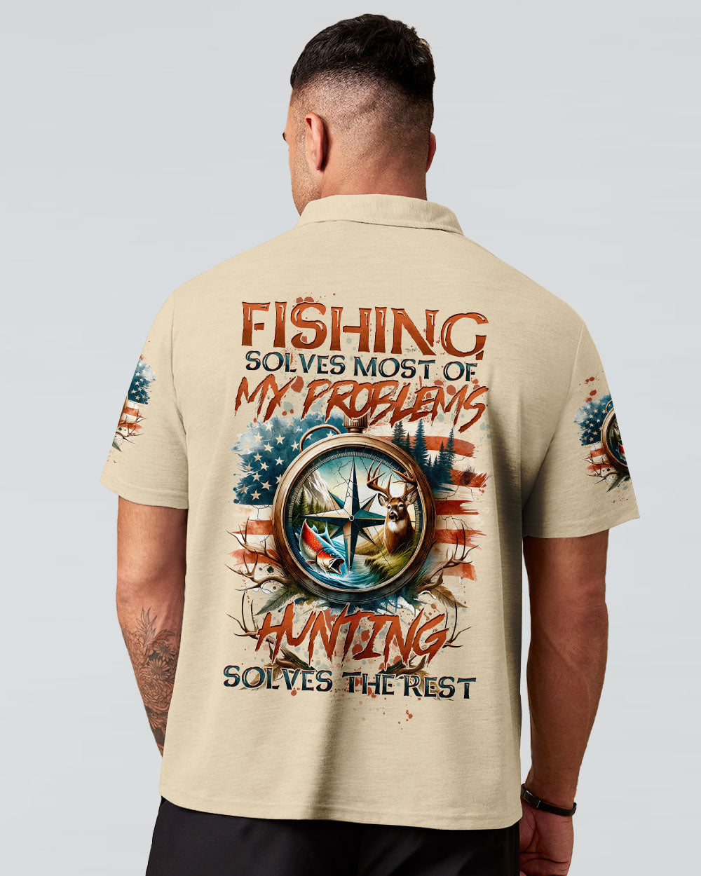 FISHING SOLVES MOST OF MY PROBLEMS ALL OVER PRINT - TYTD0205245
