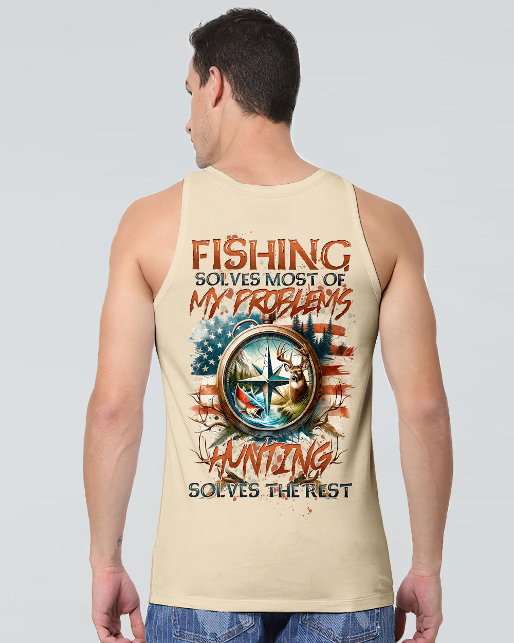 FISHING SOLVES MOST OF MY PROBLEMS ALL OVER PRINT - TYTD0205245