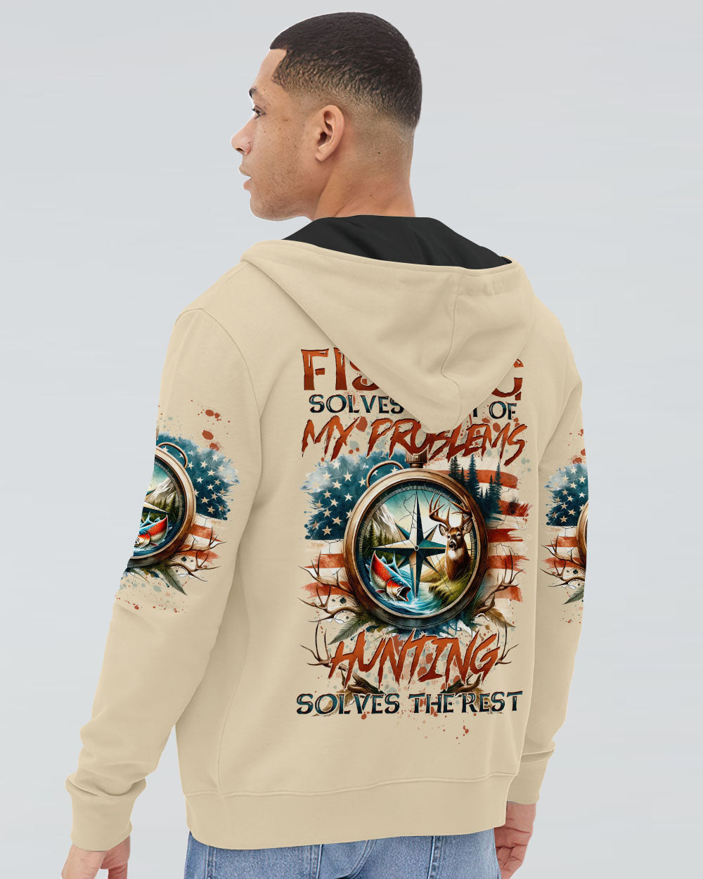 FISHING SOLVES MOST OF MY PROBLEMS ALL OVER PRINT - TYTD0205245