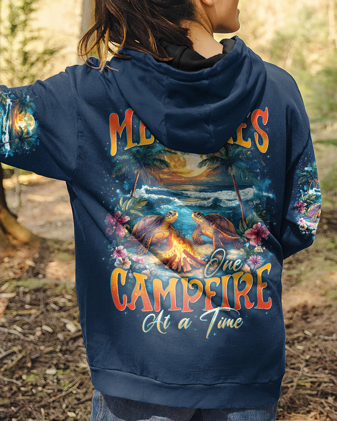 MAKING MEMORIES ONE CAMPFIRE AT A TIME TURTLE ALL OVER PRINT - TYTD0712243