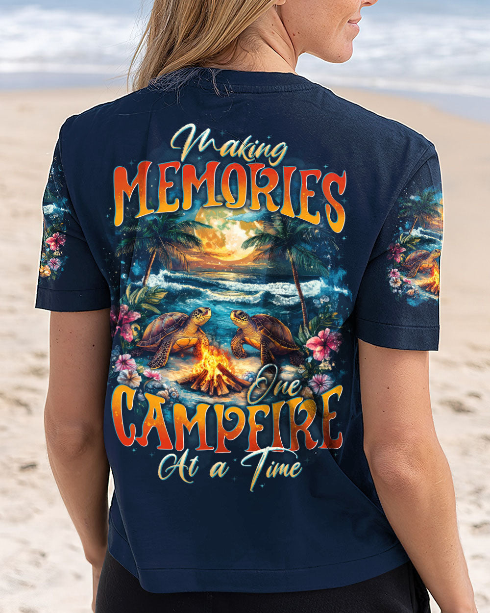 MAKING MEMORIES ONE CAMPFIRE AT A TIME TURTLE ALL OVER PRINT - TYTD0712243