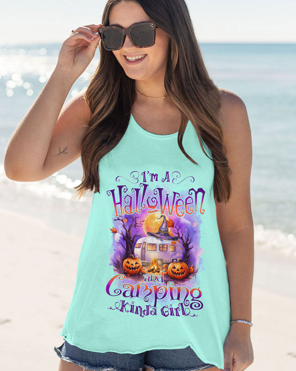 KINDA GIRL HALLOWEEN CAMPING ALL OVER PRINT - TYTD1408232