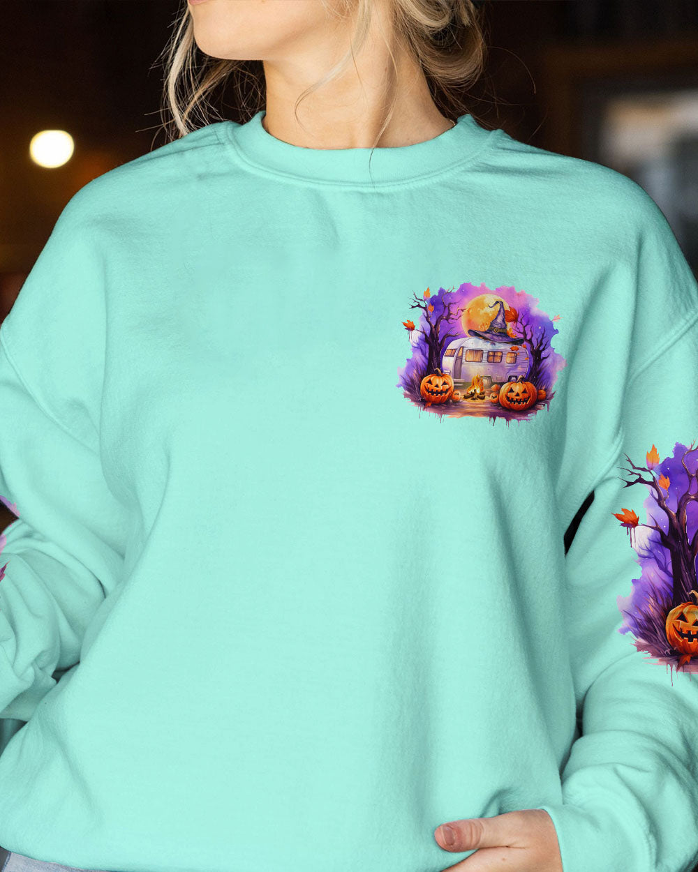 KINDA GIRL HALLOWEEN CAMPING ALL OVER PRINT - TYTD1408232