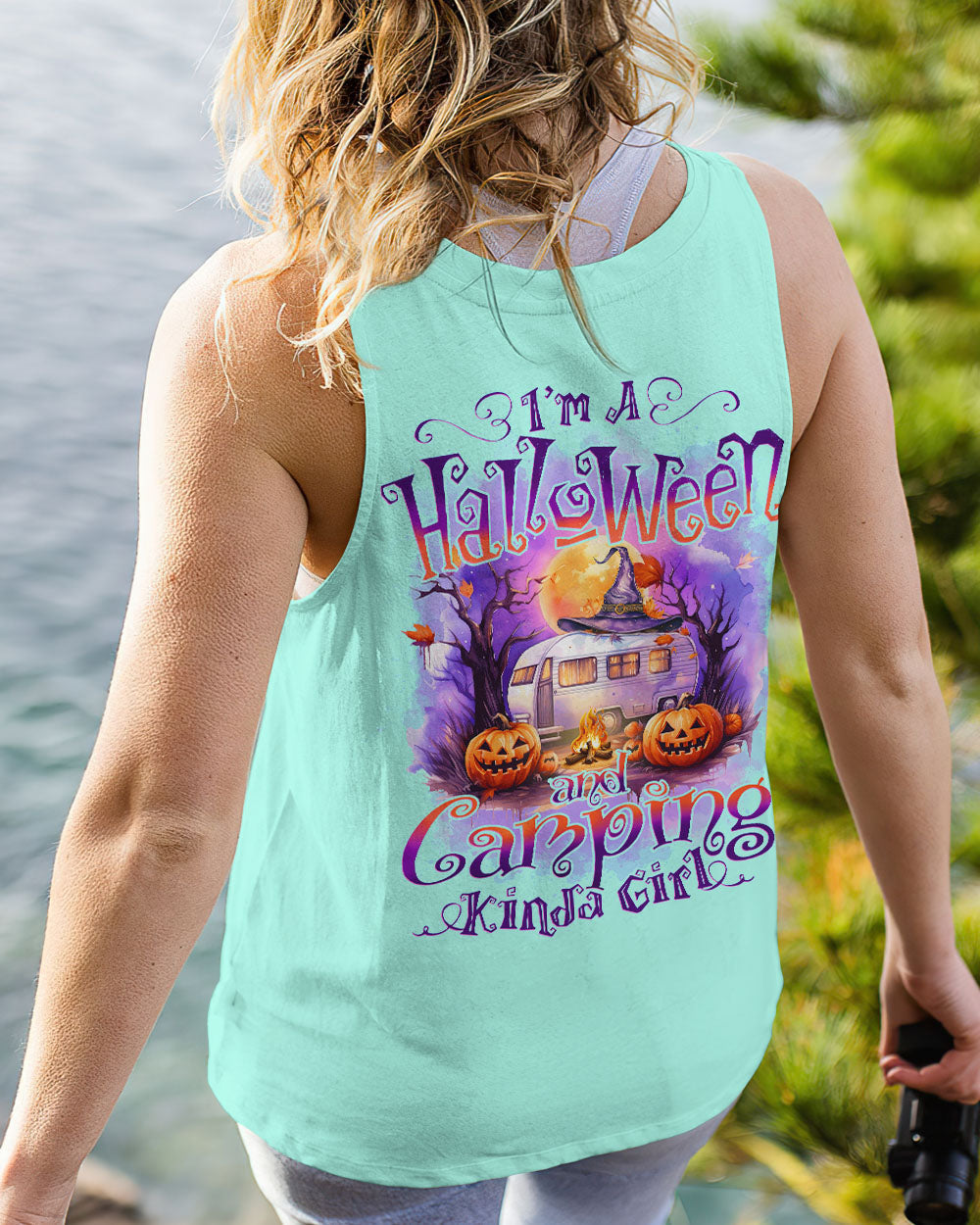 KINDA GIRL HALLOWEEN CAMPING ALL OVER PRINT - TYTD1408232