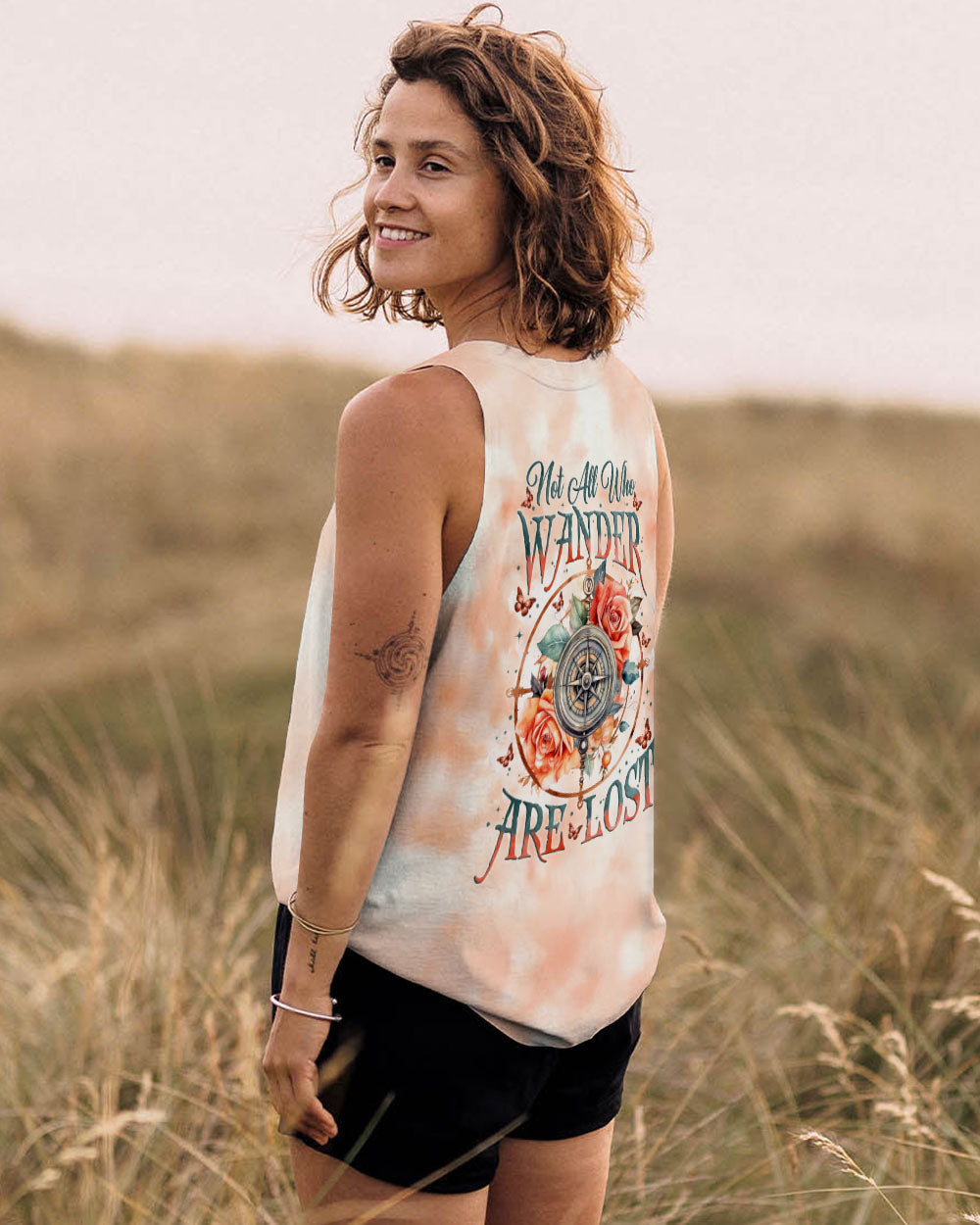 NOT ALL WHO WANDER ARE LOST COMPASS ALL OVER PRINT - TYTM2511242