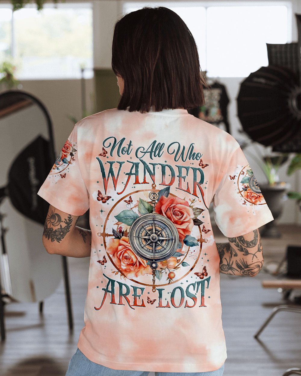 NOT ALL WHO WANDER ARE LOST COMPASS ALL OVER PRINT - TYTM2511242