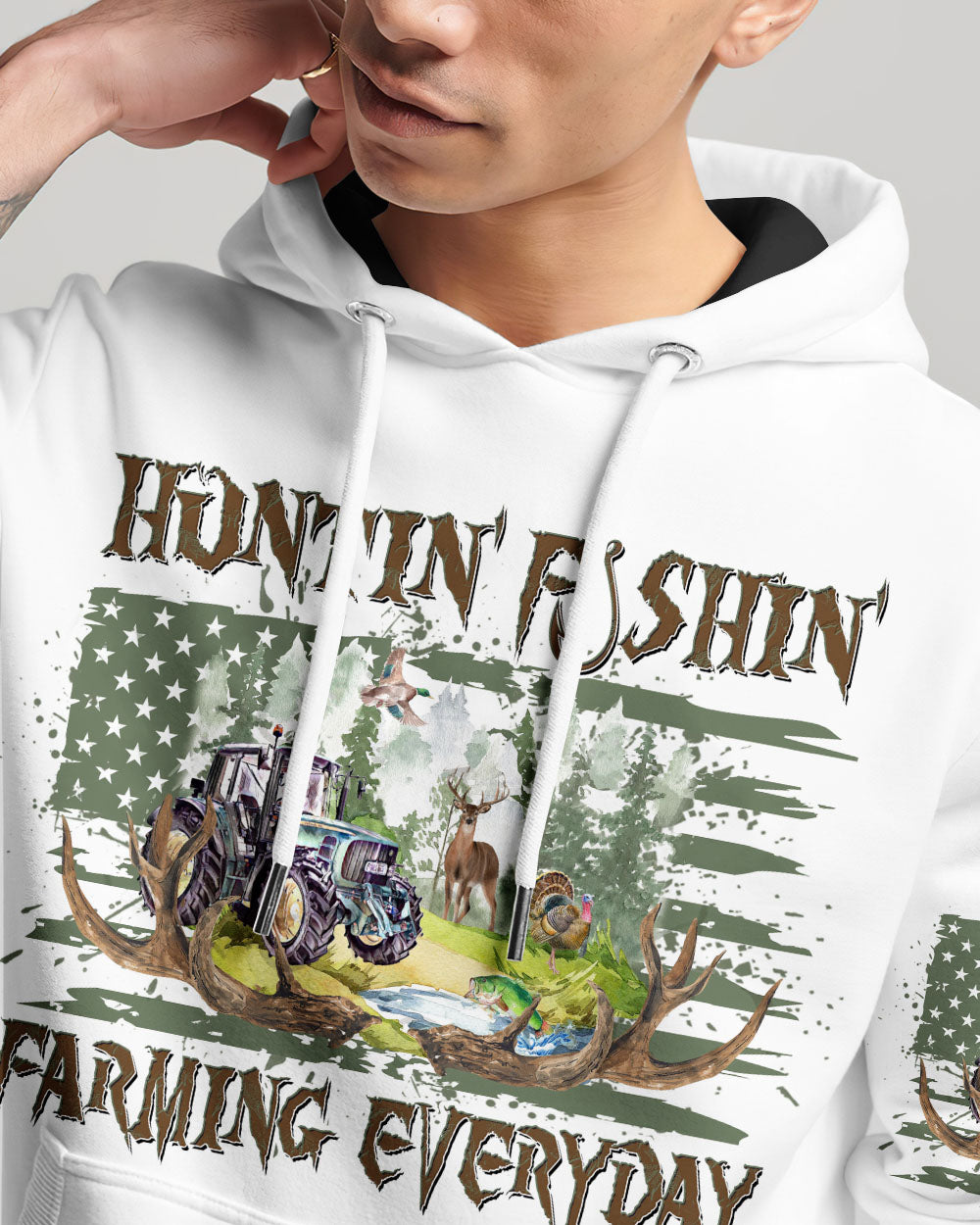 HUNTING FISHING FARMING EVERYDAY ALL OVER PRINT - YHDU0607231