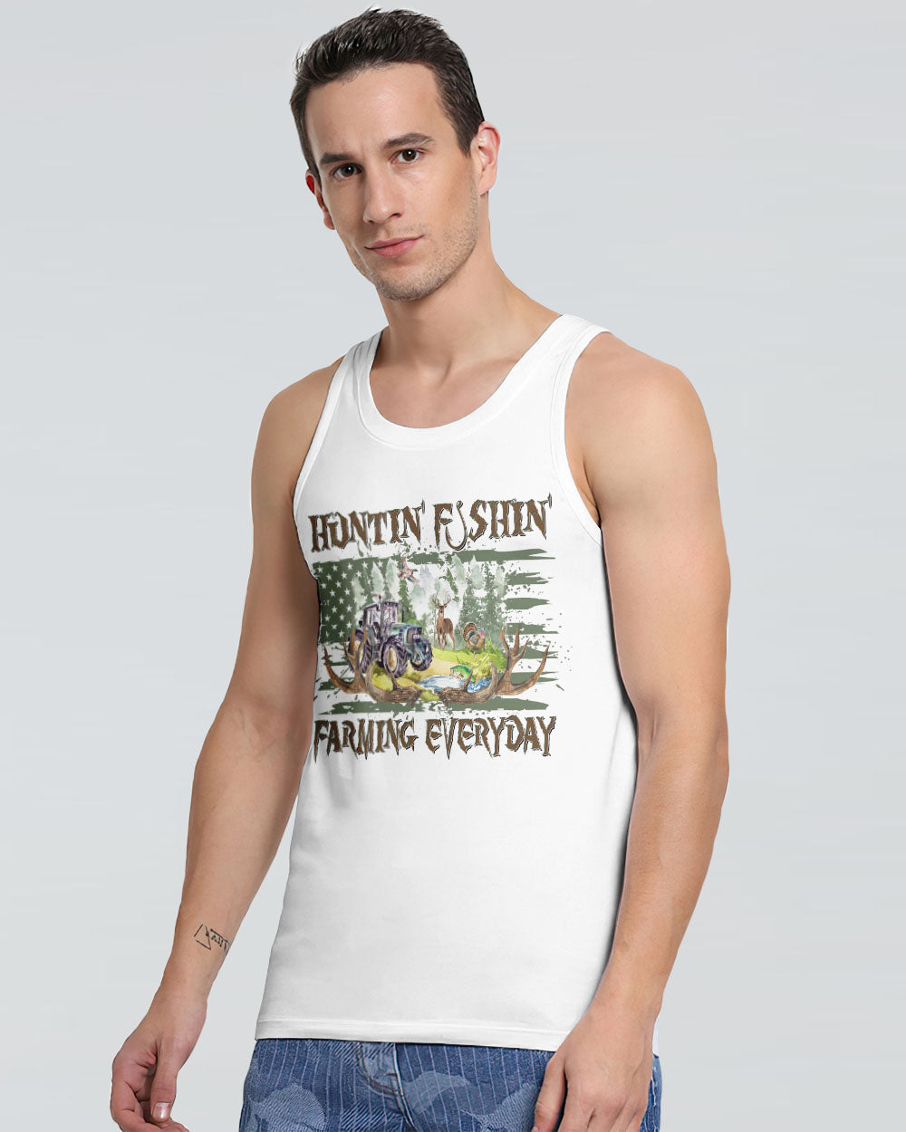 HUNTING FISHING FARMING EVERYDAY ALL OVER PRINT - YHDU0607231