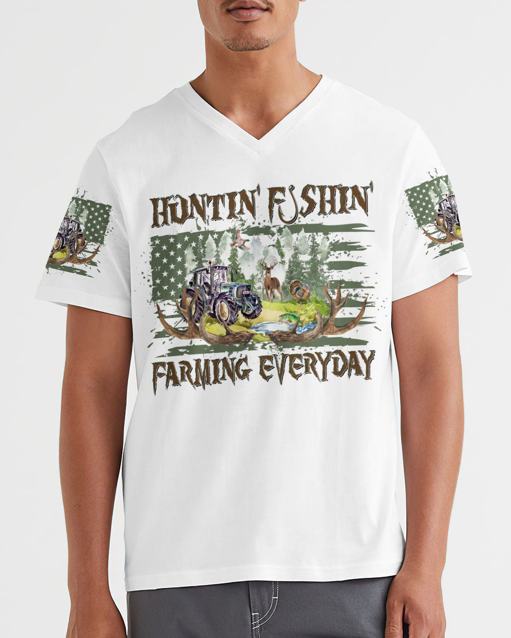 HUNTING FISHING FARMING EVERYDAY ALL OVER PRINT - YHDU0607231