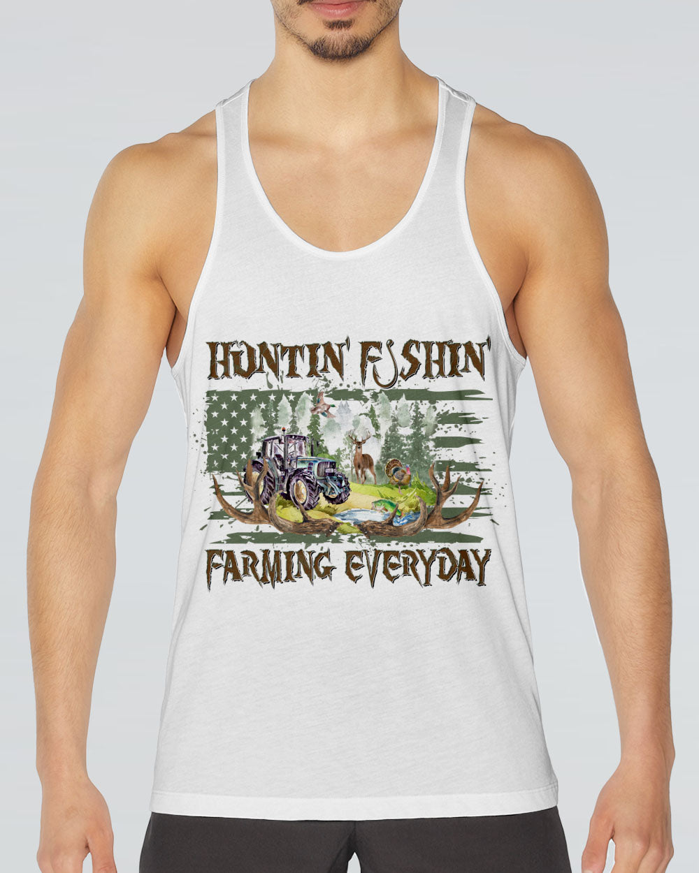 HUNTING FISHING FARMING EVERYDAY ALL OVER PRINT - YHDU0607231