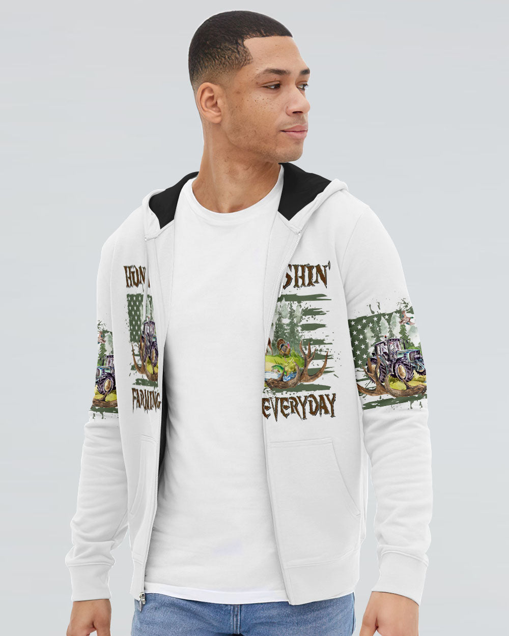 HUNTING FISHING FARMING EVERYDAY ALL OVER PRINT - YHDU0607231