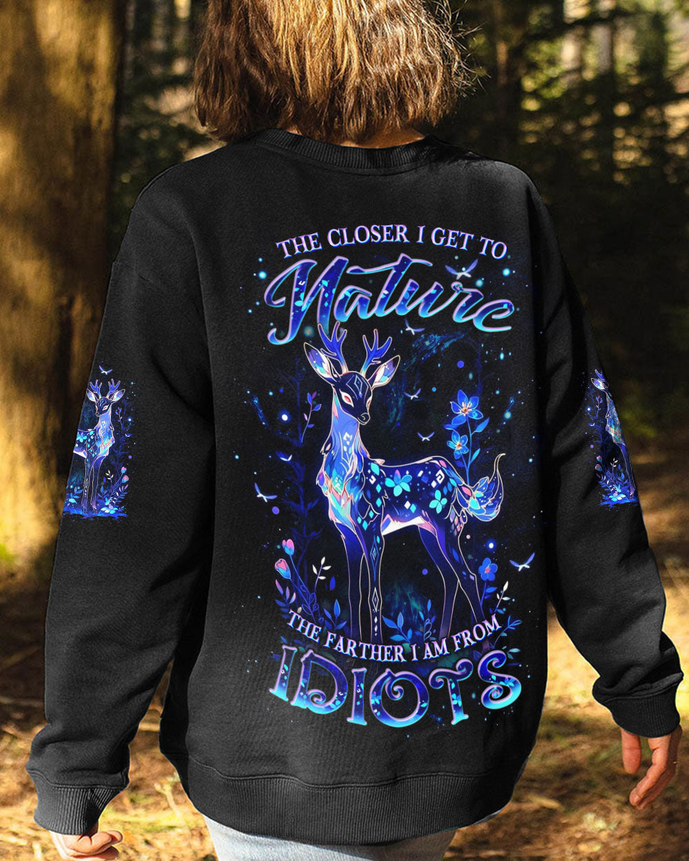 THE CLOSER I GET TO NATURE DEER ALL OVER PRINT - YHDU1209242