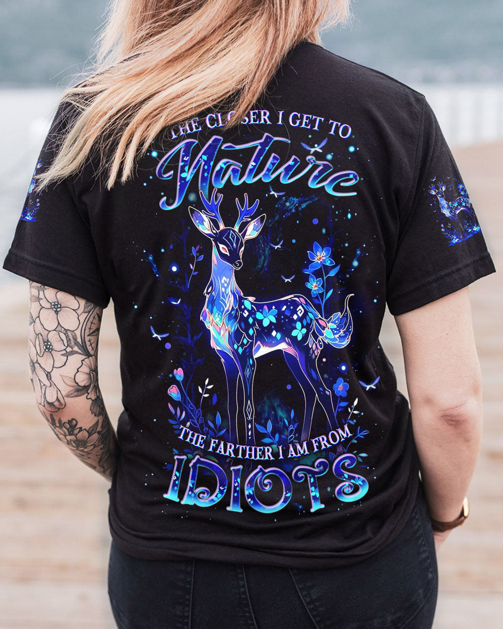 THE CLOSER I GET TO NATURE DEER ALL OVER PRINT - YHDU1209242