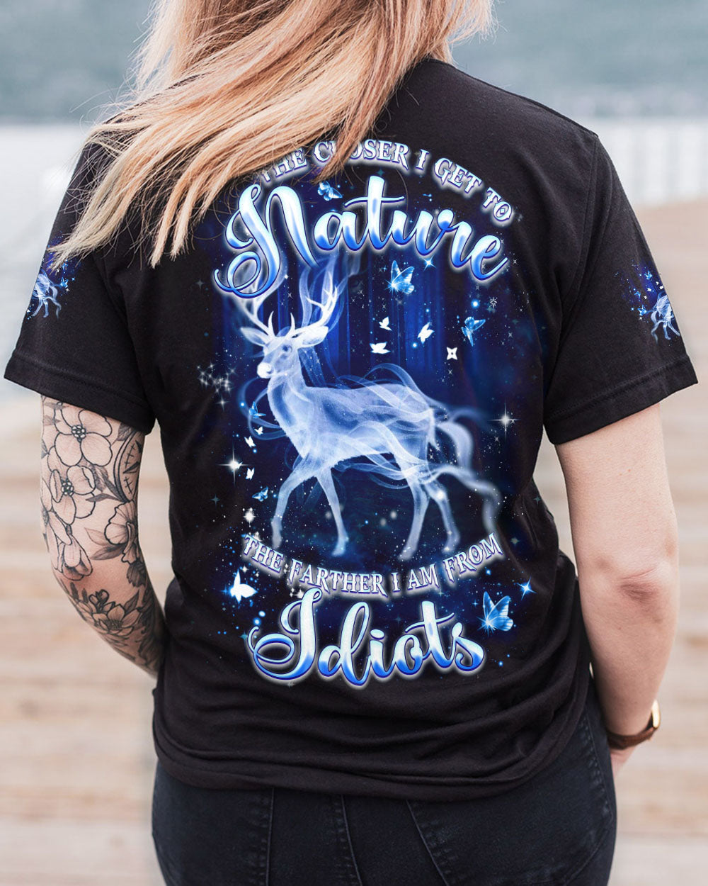THE CLOSER I GET TO NATURE DEER ALL OVER PRINT - YHDU2301251