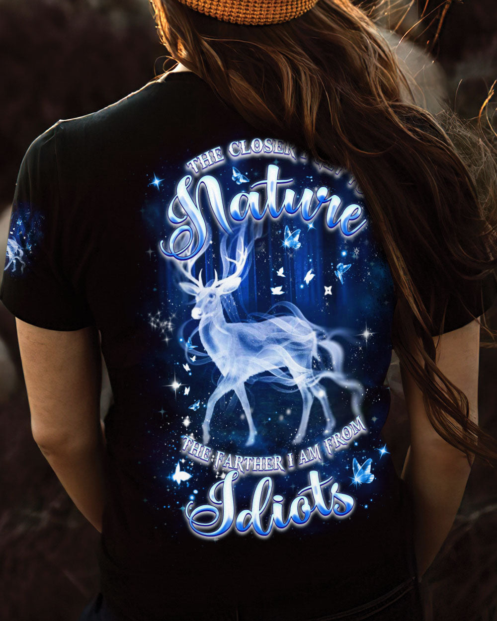THE CLOSER I GET TO NATURE DEER ALL OVER PRINT - YHDU2301251