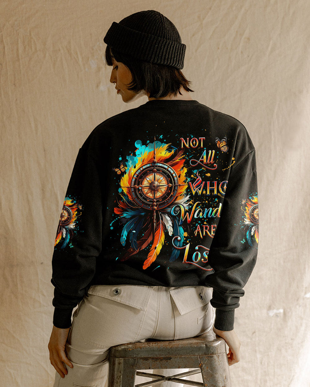 NOT ALL WHO WANDER ARE LOST COMPASS ALL OVER PRINT - YHDU2401254