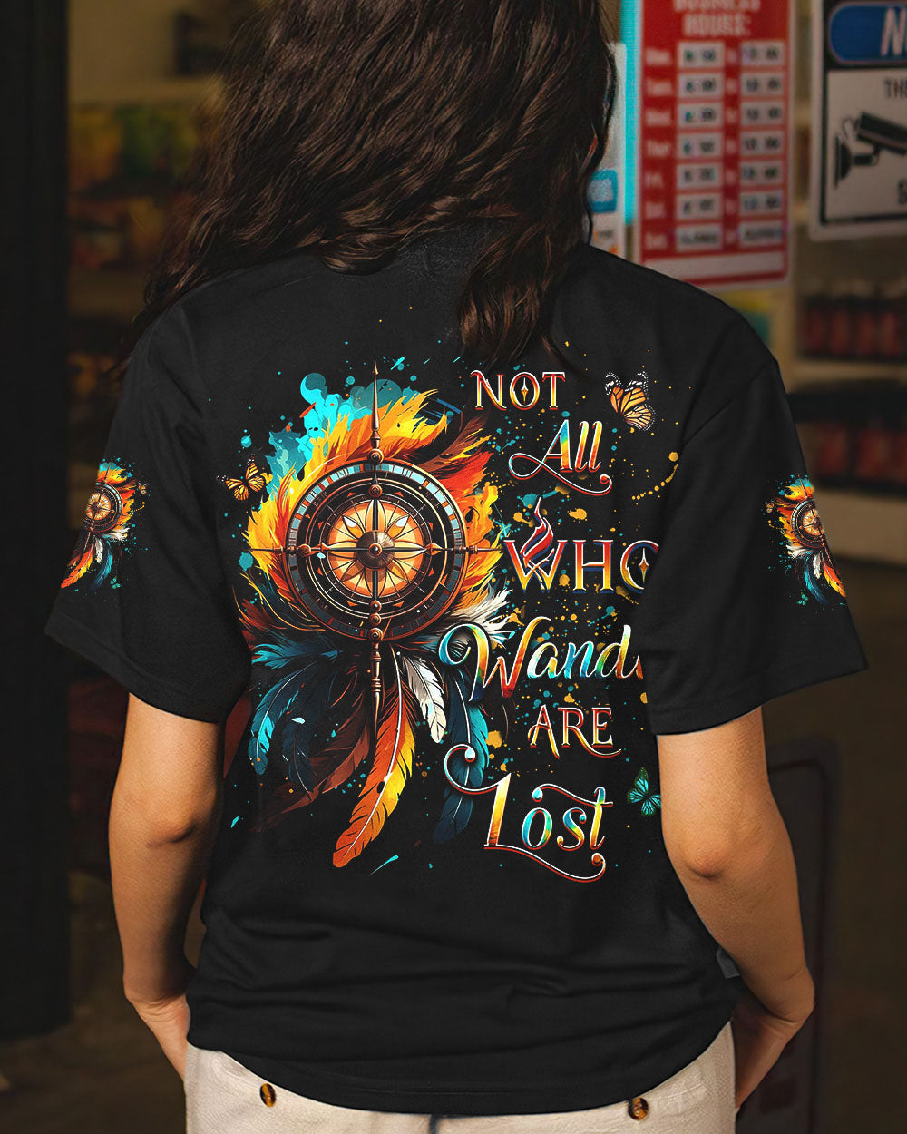 NOT ALL WHO WANDER ARE LOST COMPASS ALL OVER PRINT - YHDU2401254