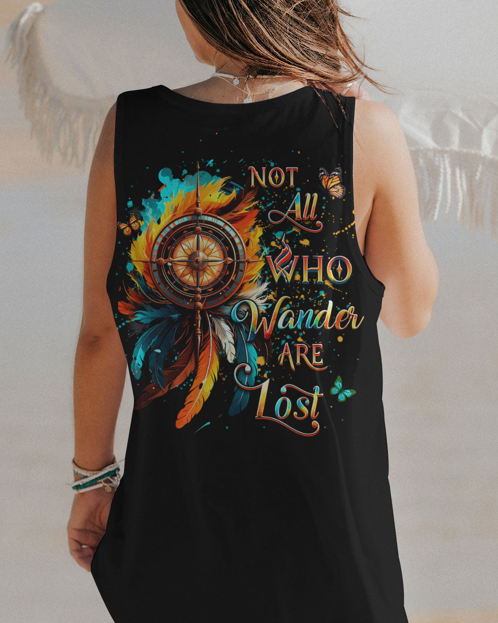 NOT ALL WHO WANDER ARE LOST COMPASS ALL OVER PRINT - YHDU2401254