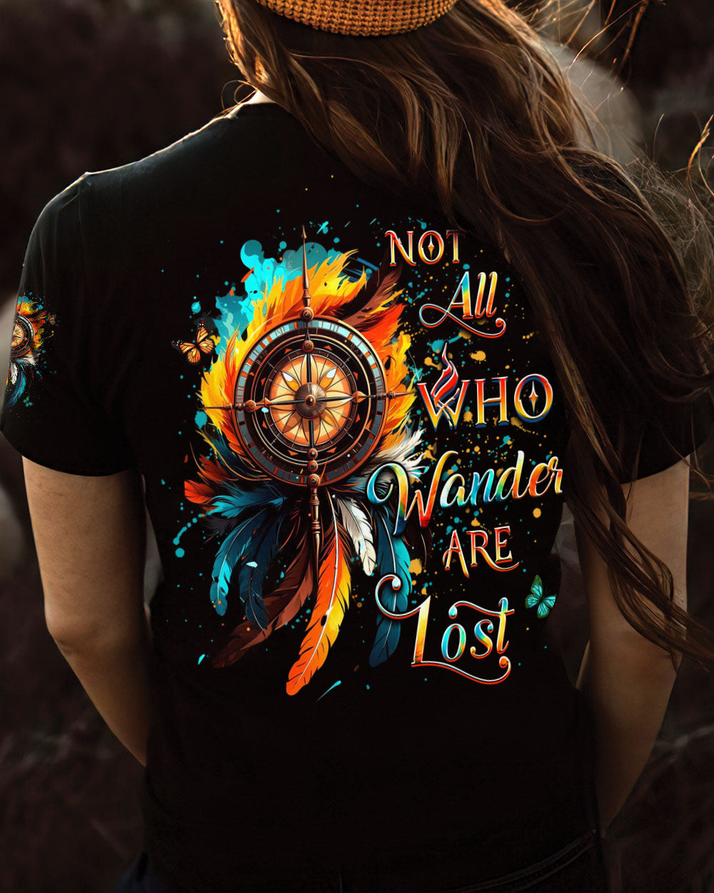 NOT ALL WHO WANDER ARE LOST COMPASS ALL OVER PRINT - YHDU2401254