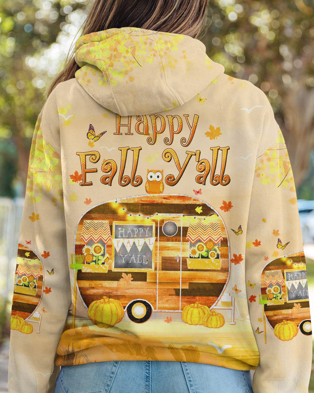 HAPPY FALL Y'ALL CAMPING ALL OVER PRINT - YHDU2707234