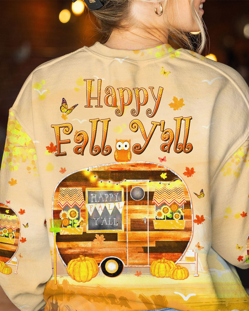 HAPPY FALL Y'ALL CAMPING ALL OVER PRINT - YHDU2707234