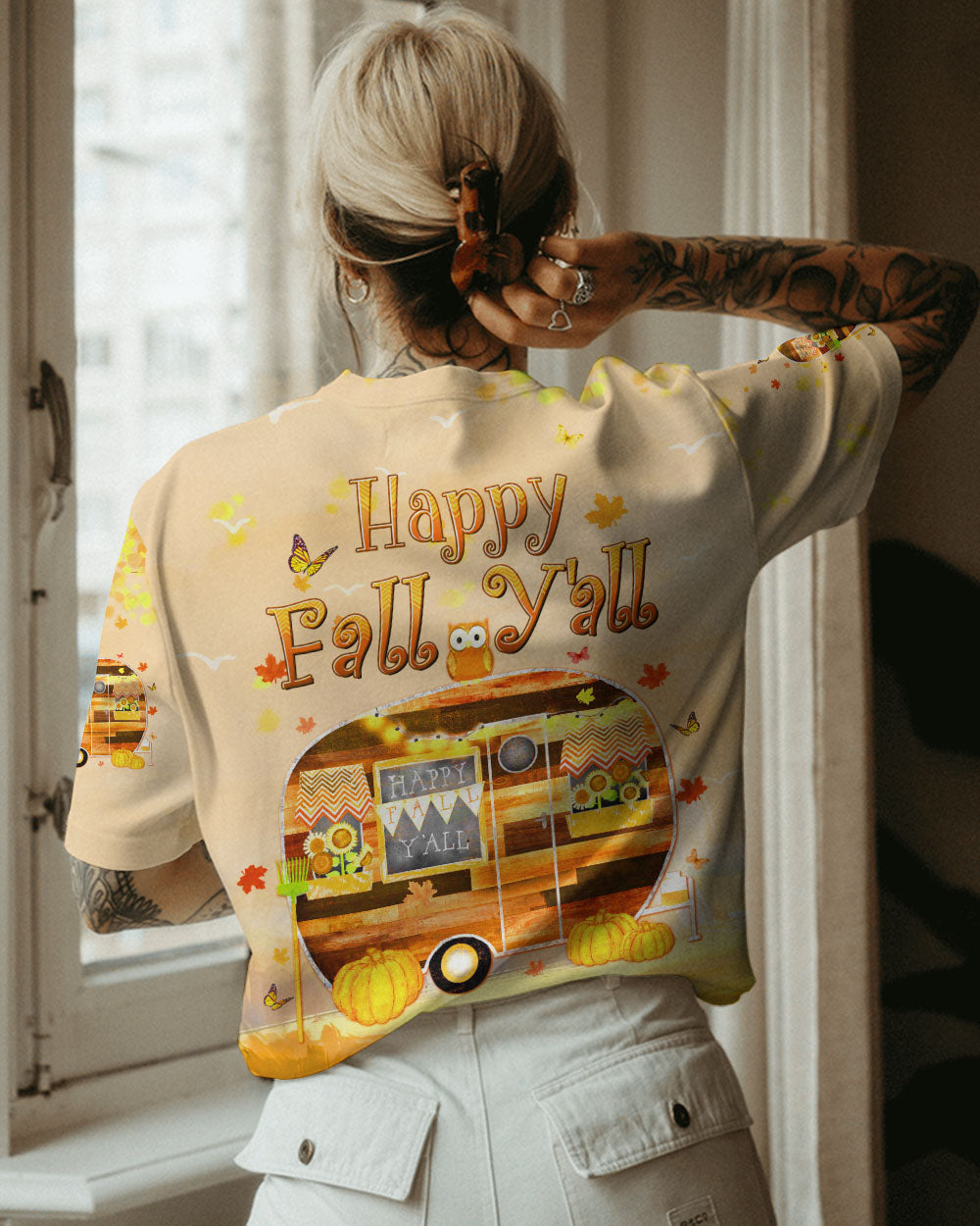 HAPPY FALL Y'ALL CAMPING ALL OVER PRINT - YHDU2707234