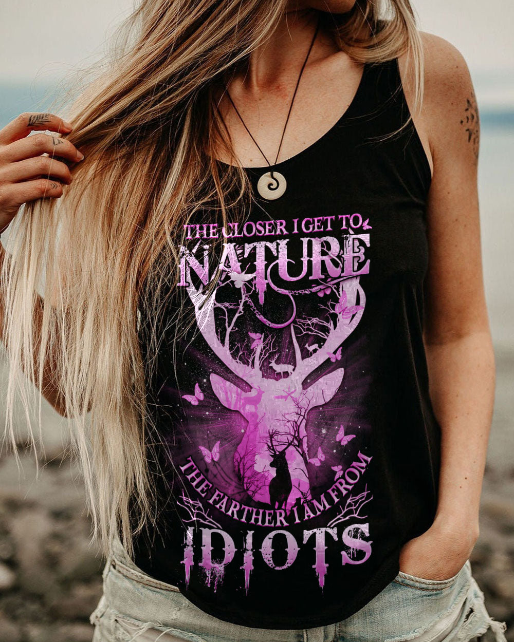 THE CLOSER I GET TO NATURE DEER HUNTING ALL OVER PRINT - YHDU2806234