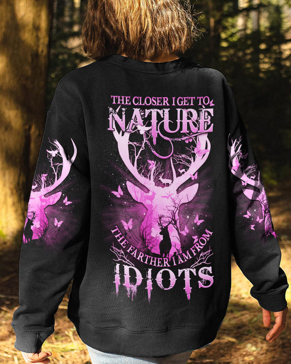 THE CLOSER I GET TO NATURE DEER HUNTING ALL OVER PRINT - YHDU2806234