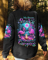 MY BROOM BROKE SO NOW FLAMINGO HALLOWEEN CAMPING ALL OVER PRINT - YHDU2808233