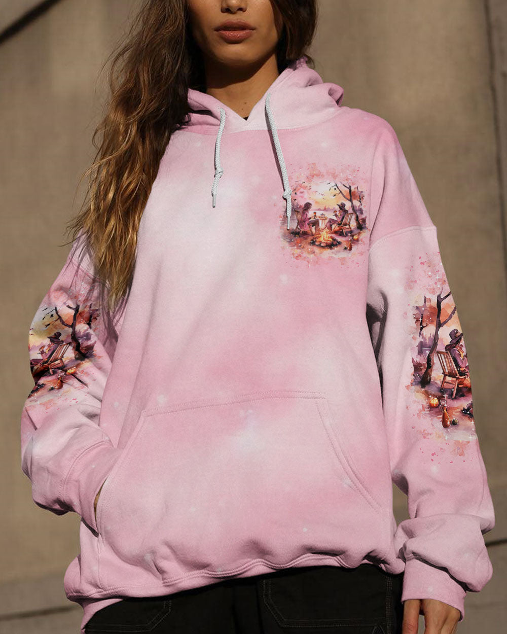 SOME GIRLS ARE JUST BORN WITH CAMPING ALL OVER PRINT - YHDU2908231