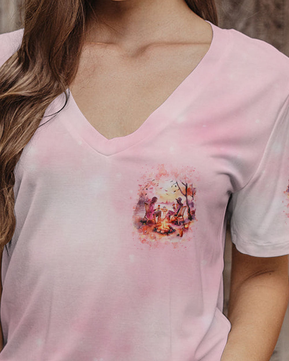 SOME GIRLS ARE JUST BORN WITH CAMPING ALL OVER PRINT - YHDU2908231