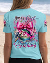 JUST A GIRL WHO LOVE FISHING ALL OVER PRINT - YHDU2911241