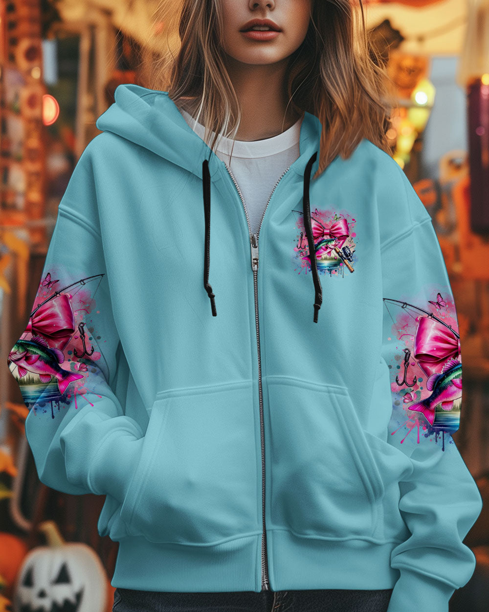 JUST A GIRL WHO LOVE FISHING ALL OVER PRINT - YHDU2911241