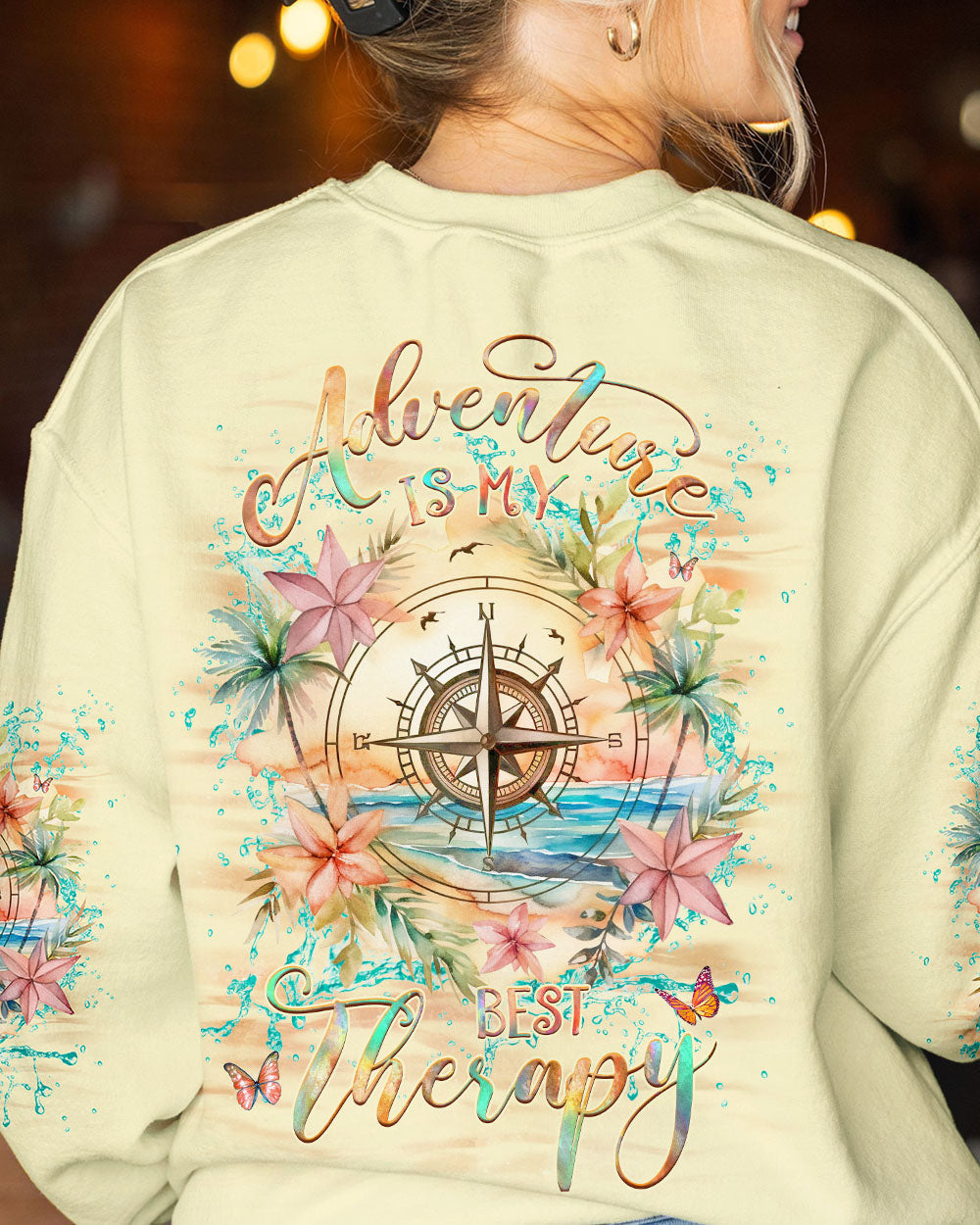 ADVENTURE IS MY BEST THERAPY COMPASS ALL OVER PRINT - YHHG0210234