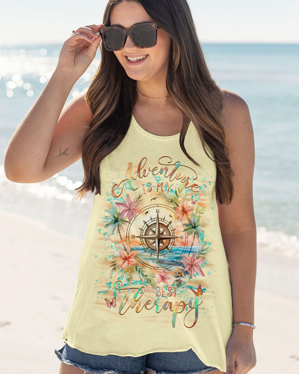 ADVENTURE IS MY BEST THERAPY COMPASS ALL OVER PRINT - YHHG0210234
