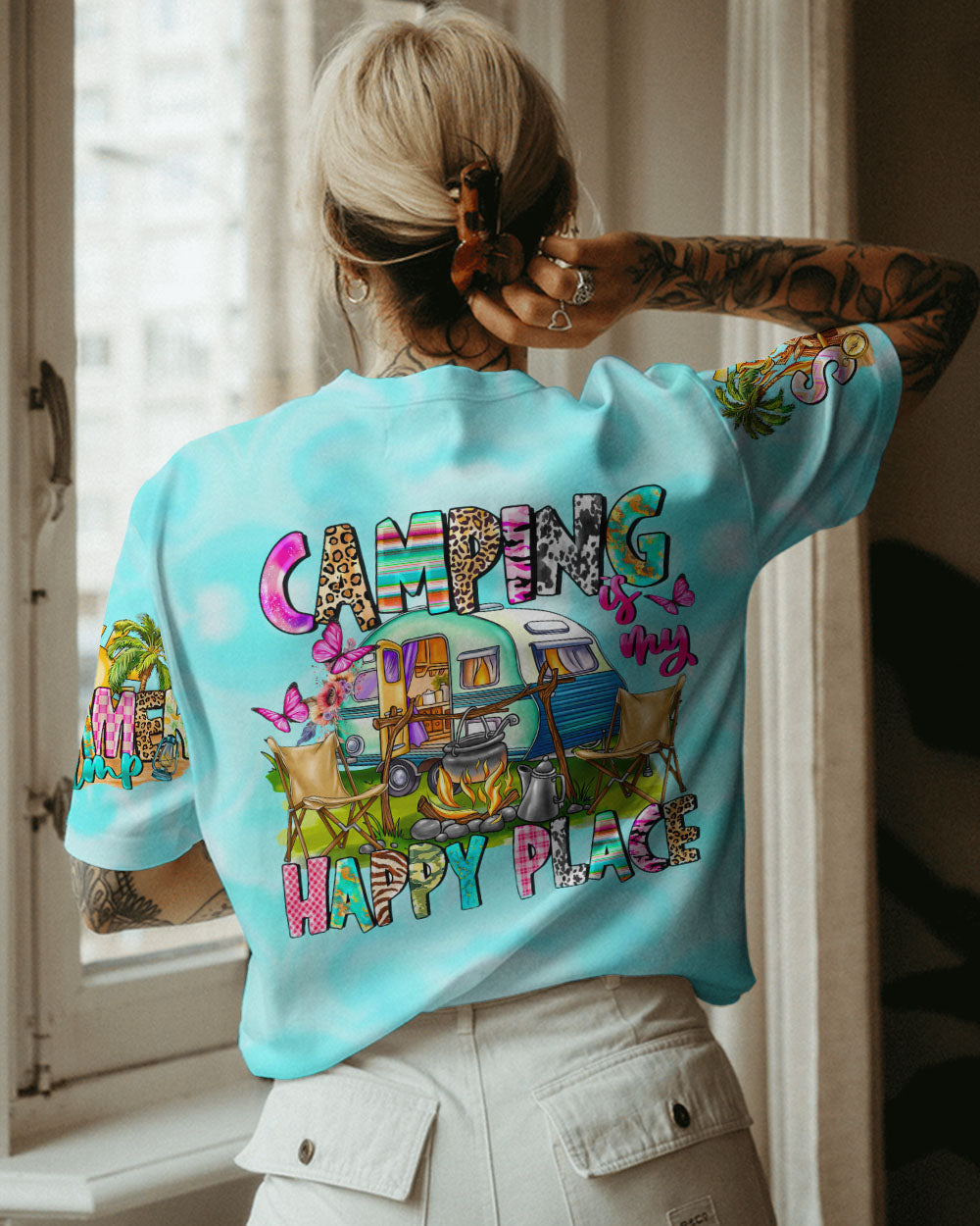 CAMPING IS MY HAPPY PLACE ALL OVER PRINT - YHHG1107234