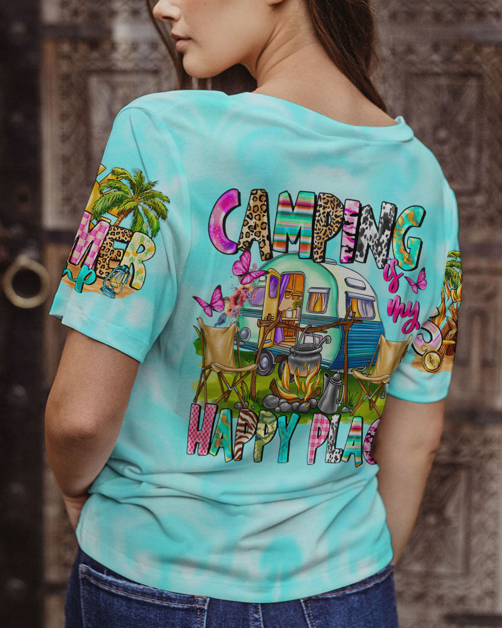 CAMPING IS MY HAPPY PLACE ALL OVER PRINT - YHHG1107234